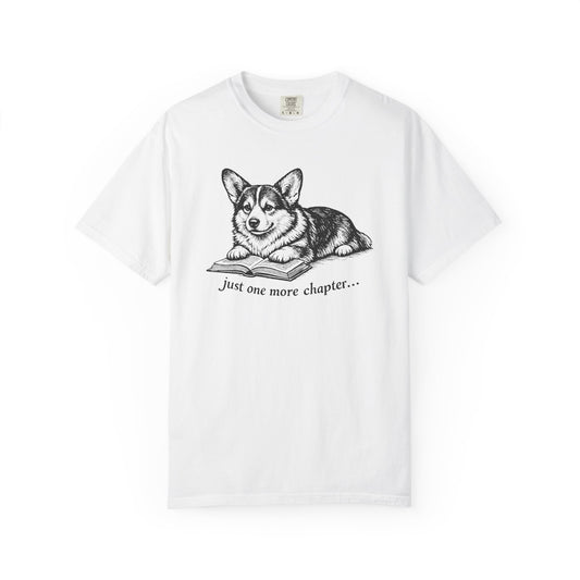 Just One More Chapter – Corgi Book Lover T-Shirt