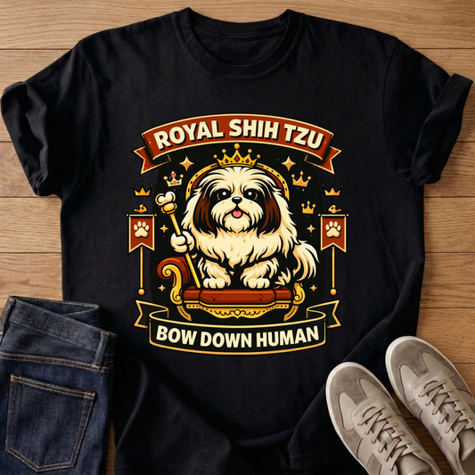 Royal Shih Tzu Bow Down Human T-shirt