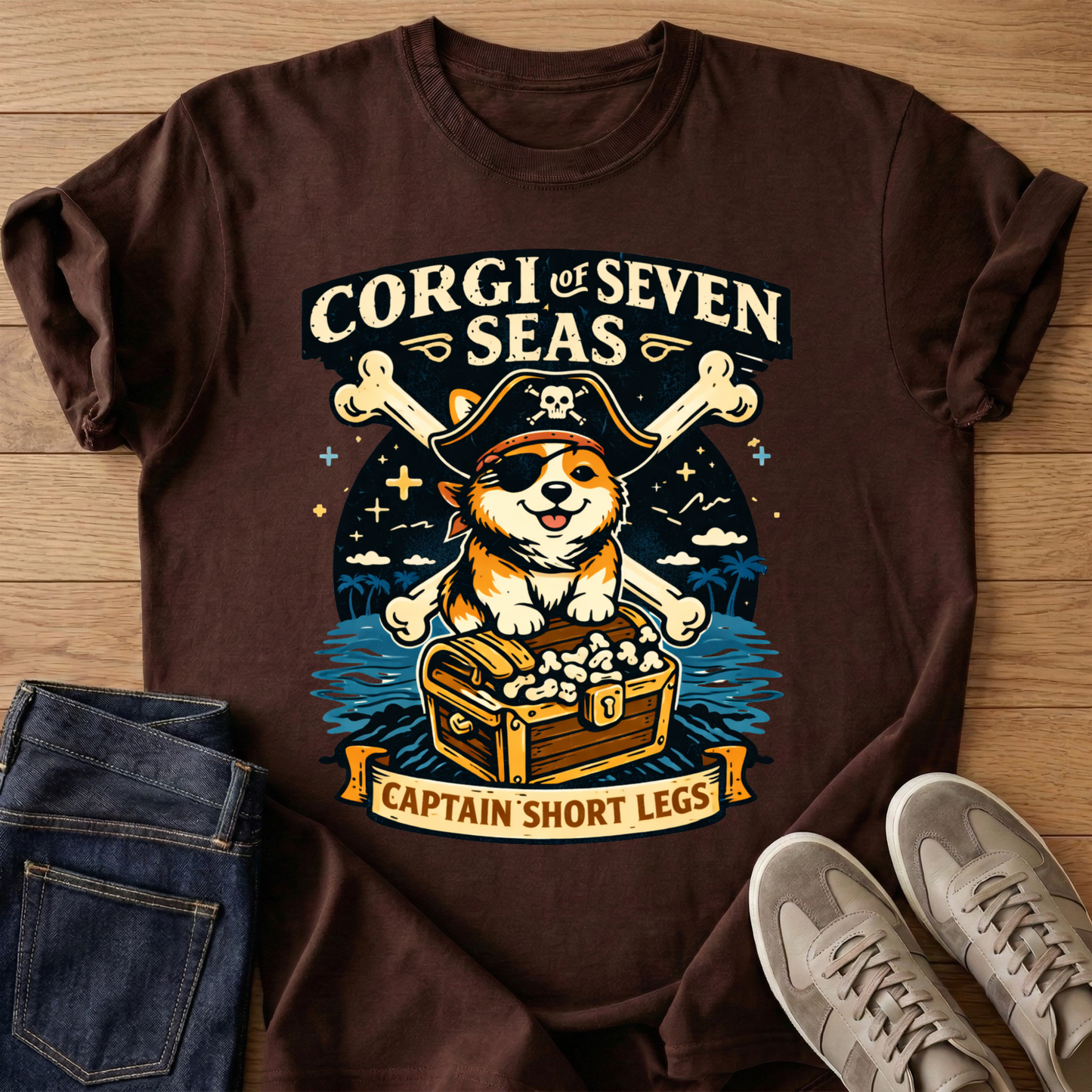 Corgi Of Seven Seas T-shirt