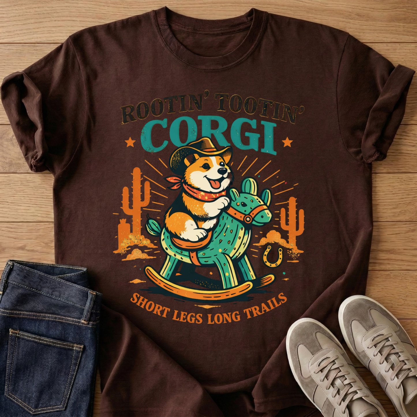 Rootin' Tootin' Corgi T-shirt