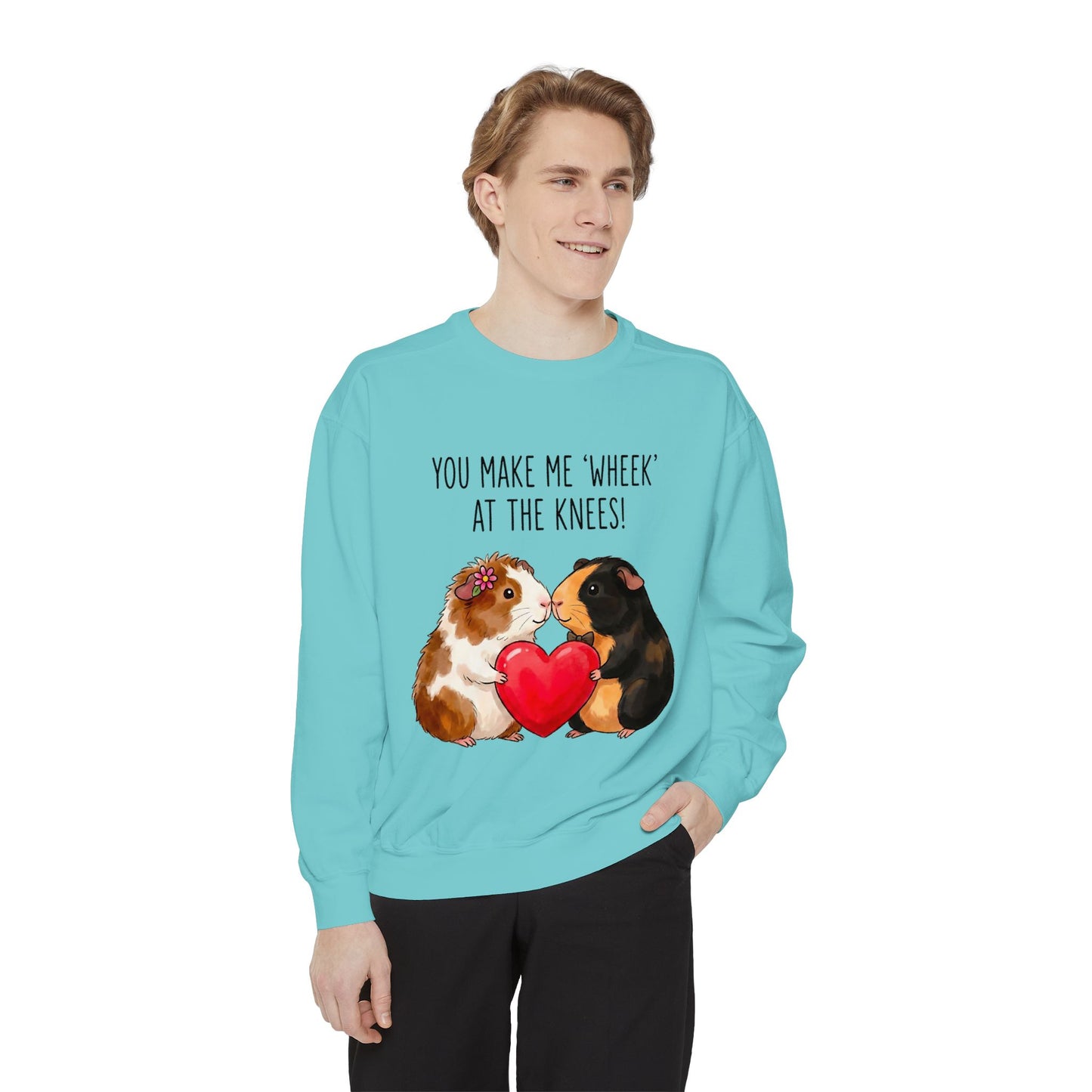 Guinea Pig Heart Sweatshirt - "You Make Me Wheek at the Knees"