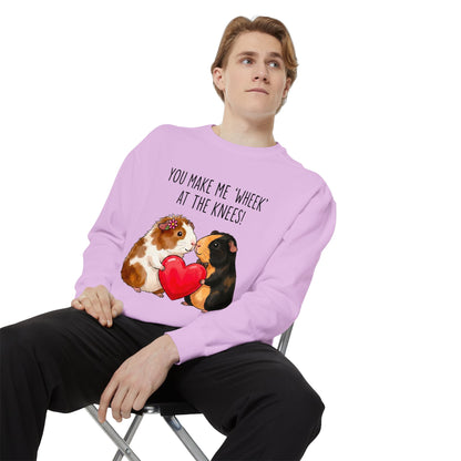 Guinea Pig Heart Sweatshirt - "You Make Me Wheek at the Knees"