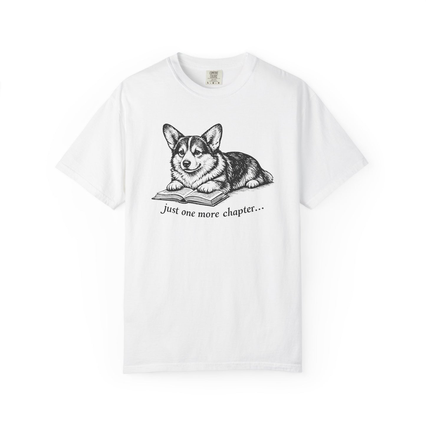 Just One More Chapter – Corgi Book Lover T-Shirt
