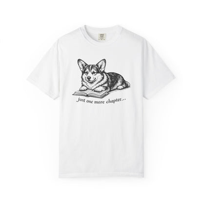 Just One More Chapter – Corgi Book Lover T-Shirt