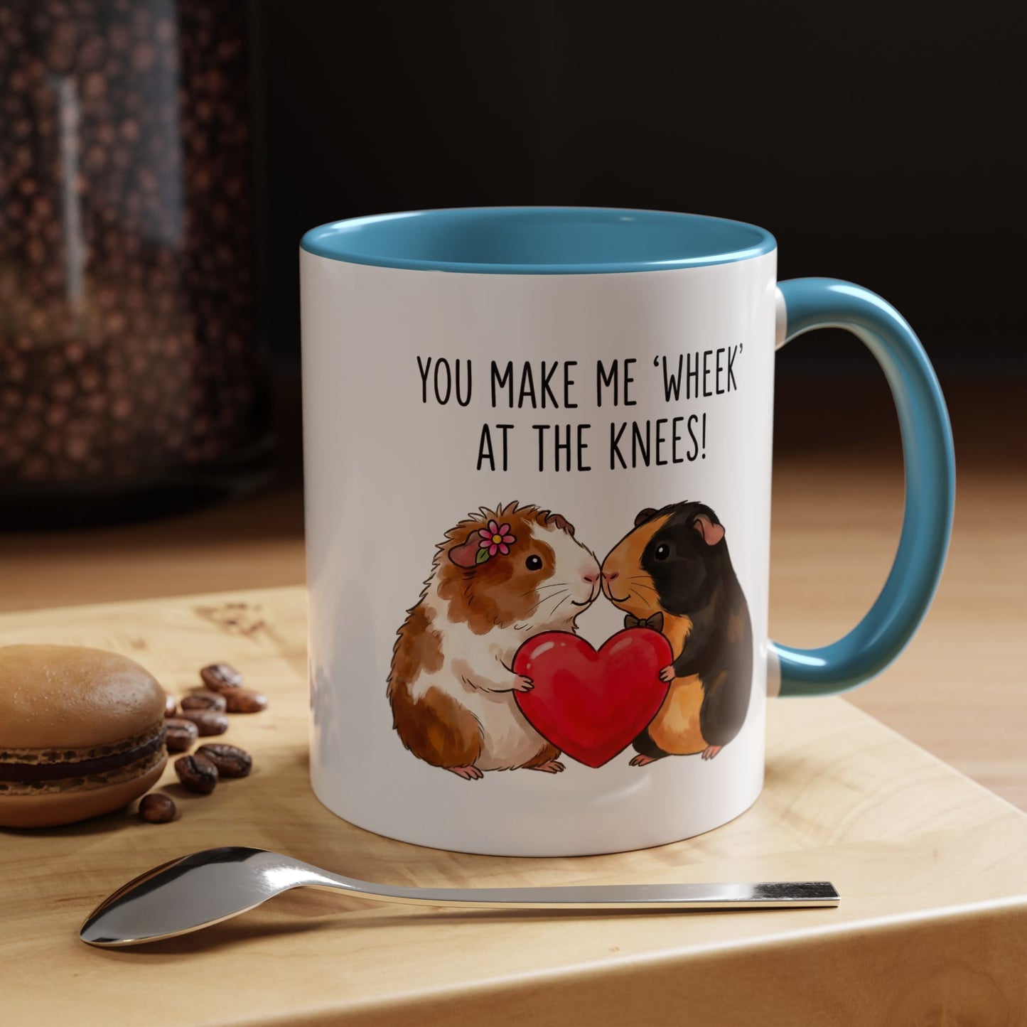 Guinea Pig Love Coffee Mug — "You Make Me 'Wheek' at the Knees"