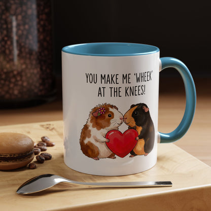 Guinea Pig Love Coffee Mug — "You Make Me 'Wheek' at the Knees"