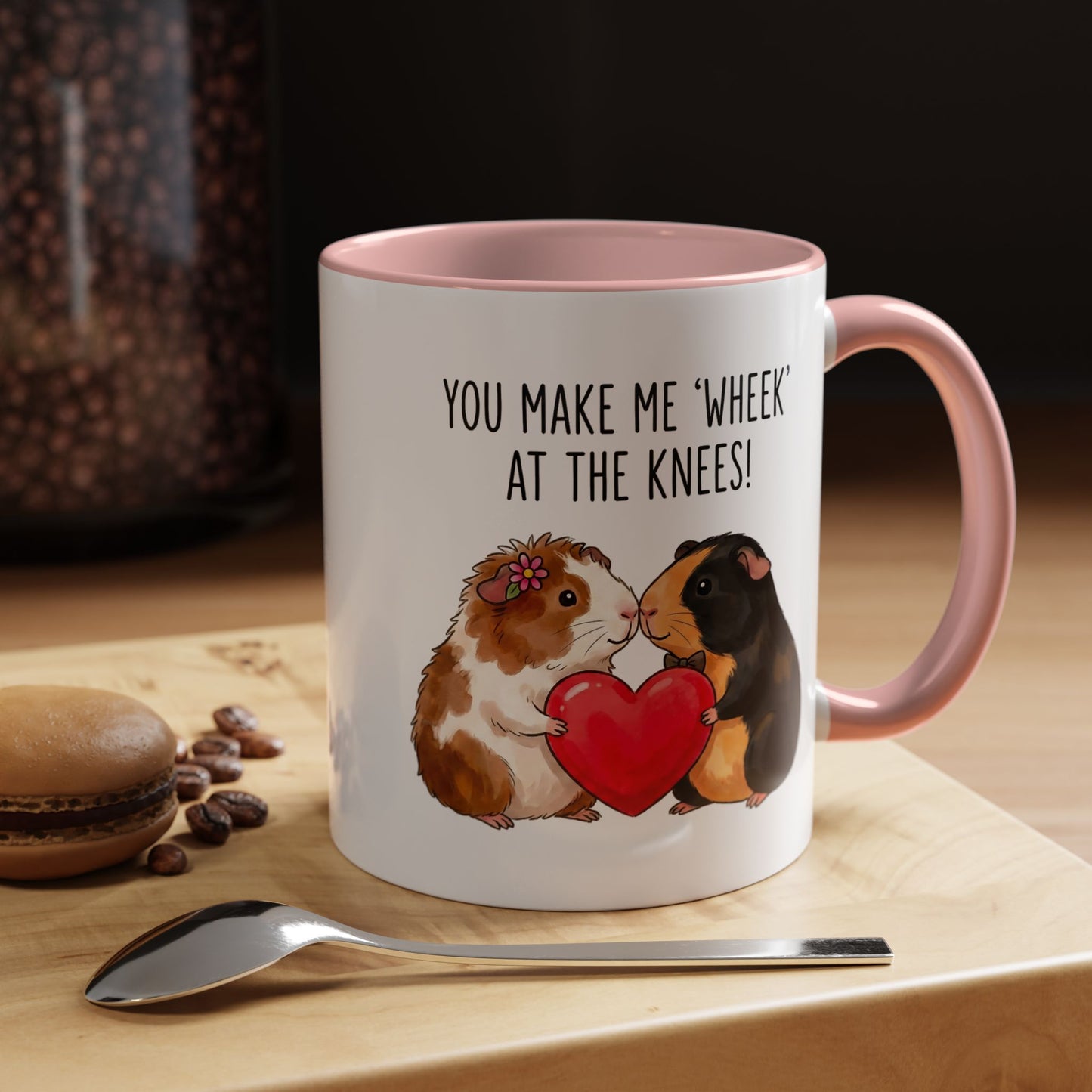 Guinea Pig Love Coffee Mug — "You Make Me 'Wheek' at the Knees"