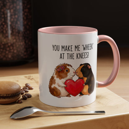 Guinea Pig Love Coffee Mug — "You Make Me 'Wheek' at the Knees"