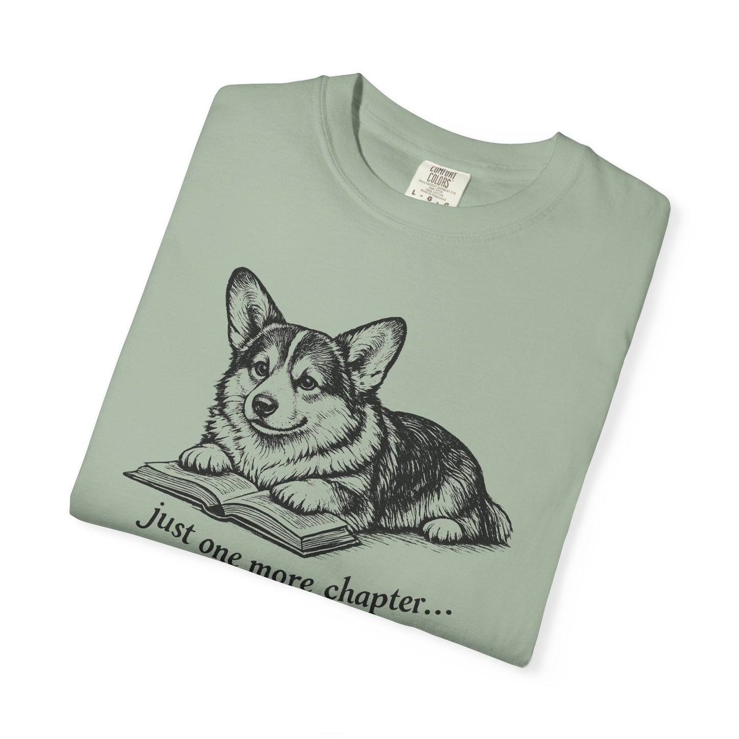 Just One More Chapter – Corgi Book Lover T-Shirt