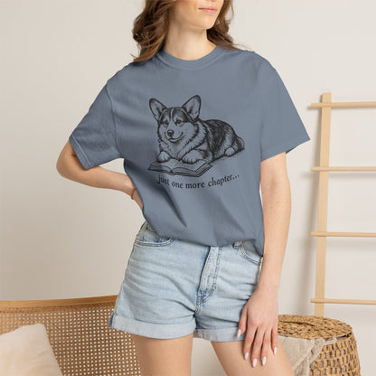 Just One More Chapter – Corgi Book Lover T-Shirt
