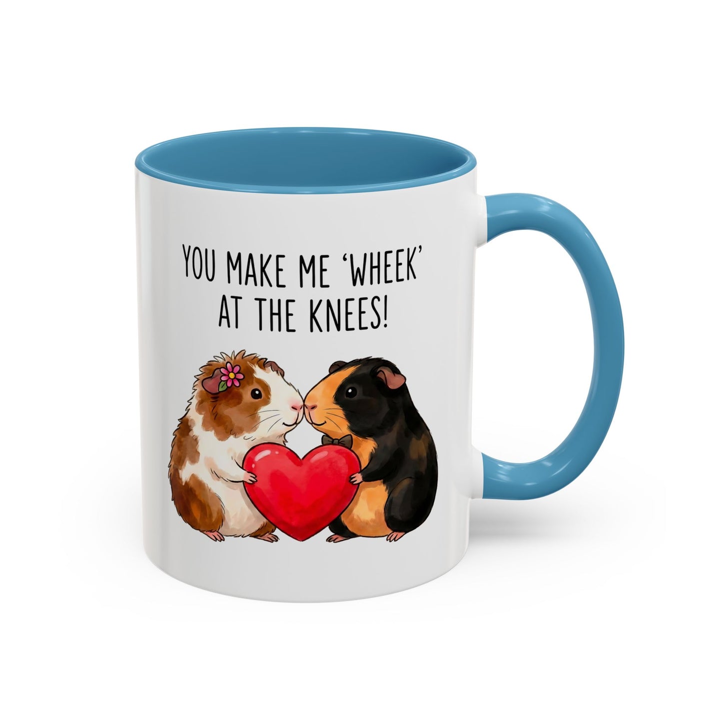 Guinea Pig Love Coffee Mug — "You Make Me 'Wheek' at the Knees"