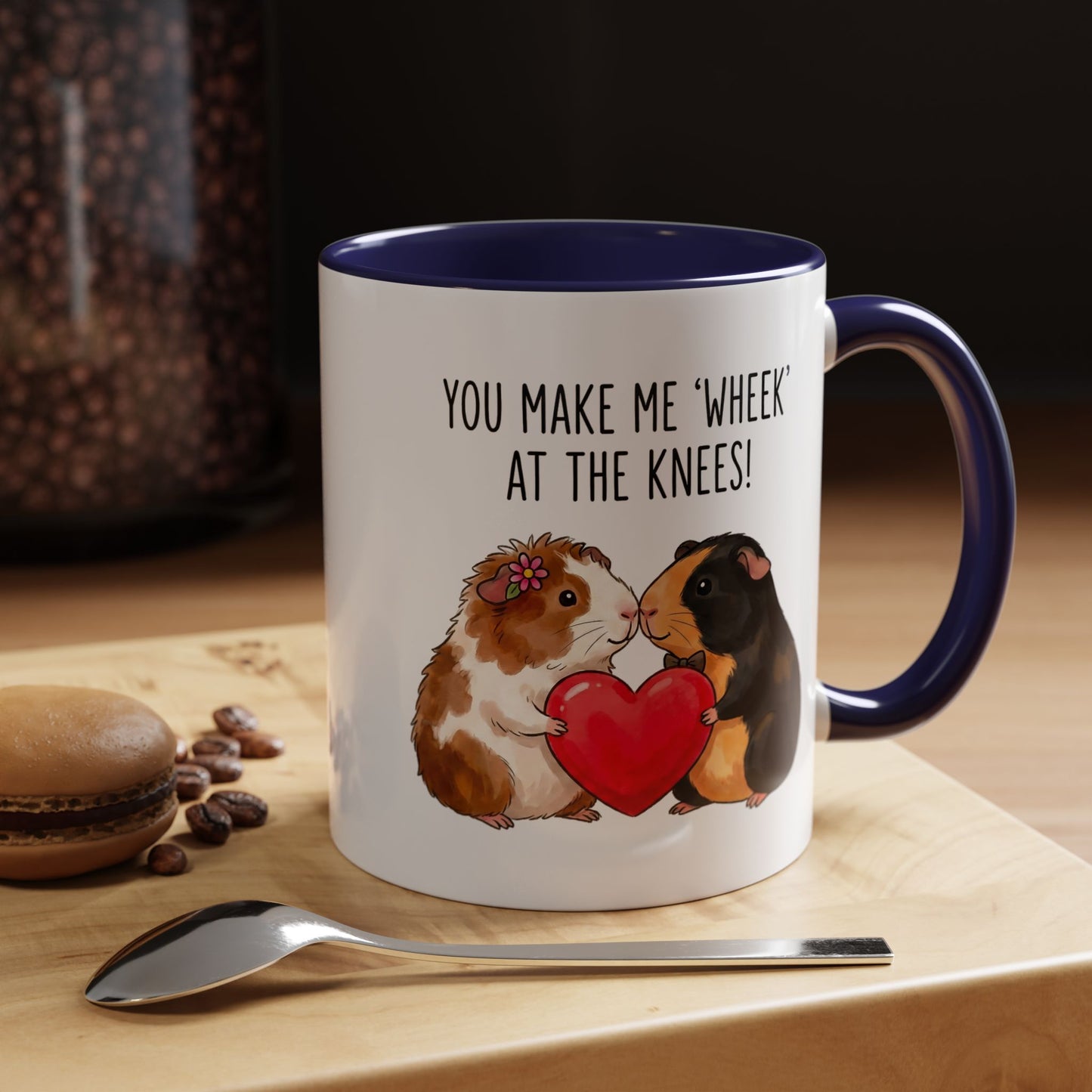 Guinea Pig Love Coffee Mug — "You Make Me 'Wheek' at the Knees"
