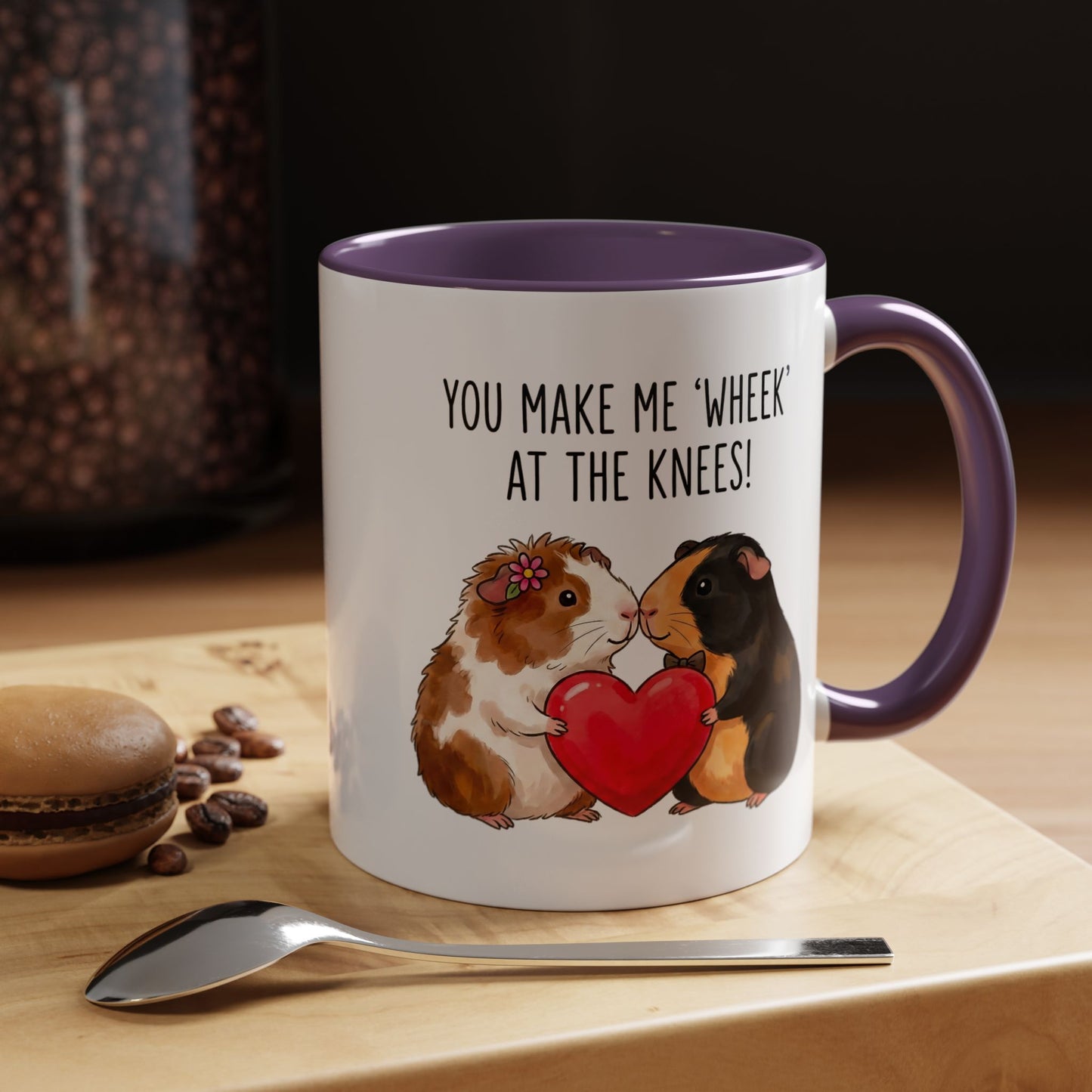Guinea Pig Love Coffee Mug — "You Make Me 'Wheek' at the Knees"