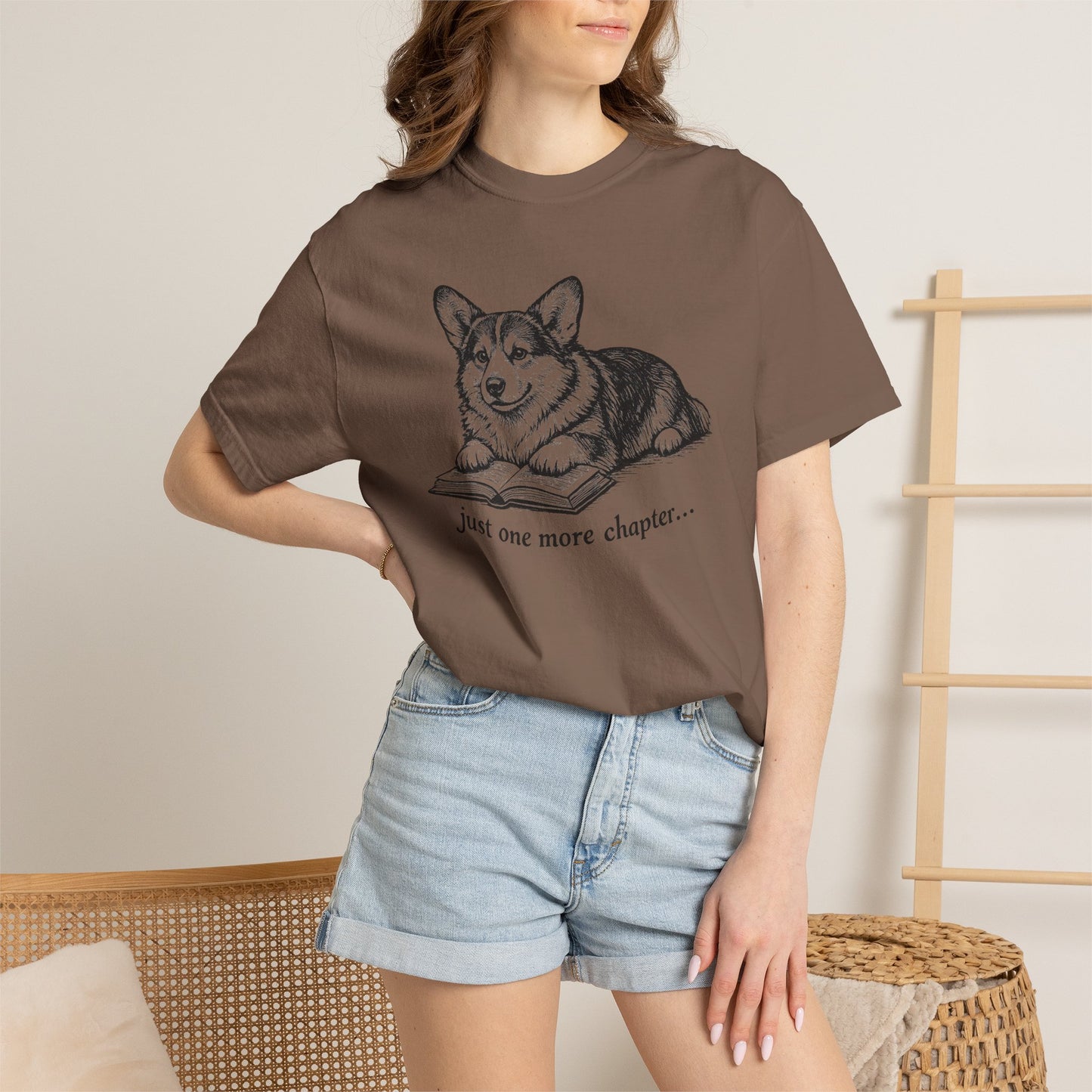 Just One More Chapter – Corgi Book Lover T-Shirt