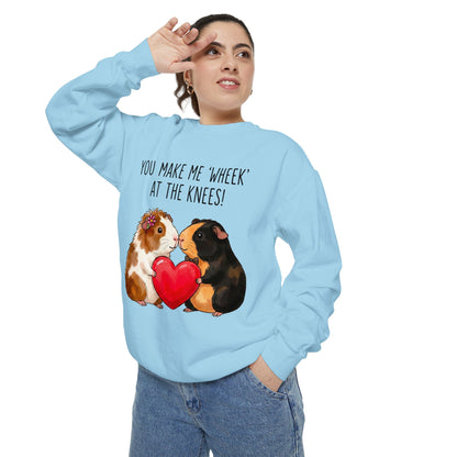 Guinea Pig Heart Sweatshirt - "You Make Me Wheek at the Knees"