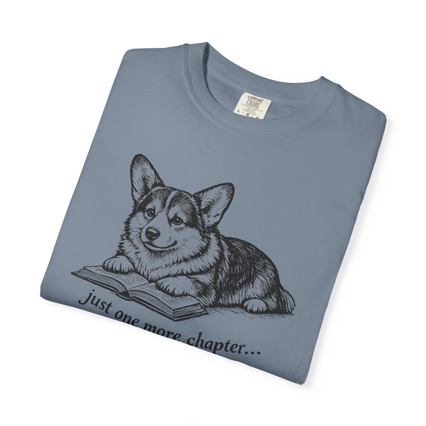 Just One More Chapter – Corgi Book Lover T-Shirt