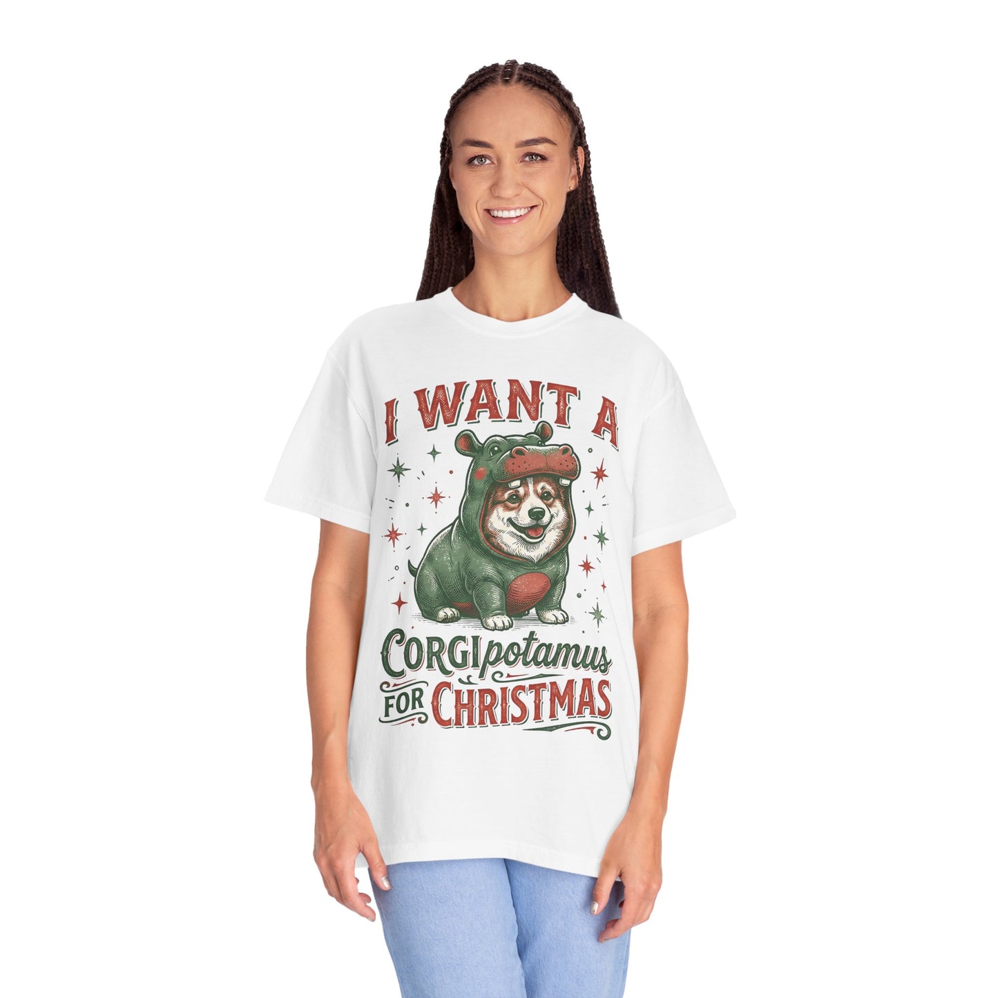Funny Corgi Christmas T-shirt