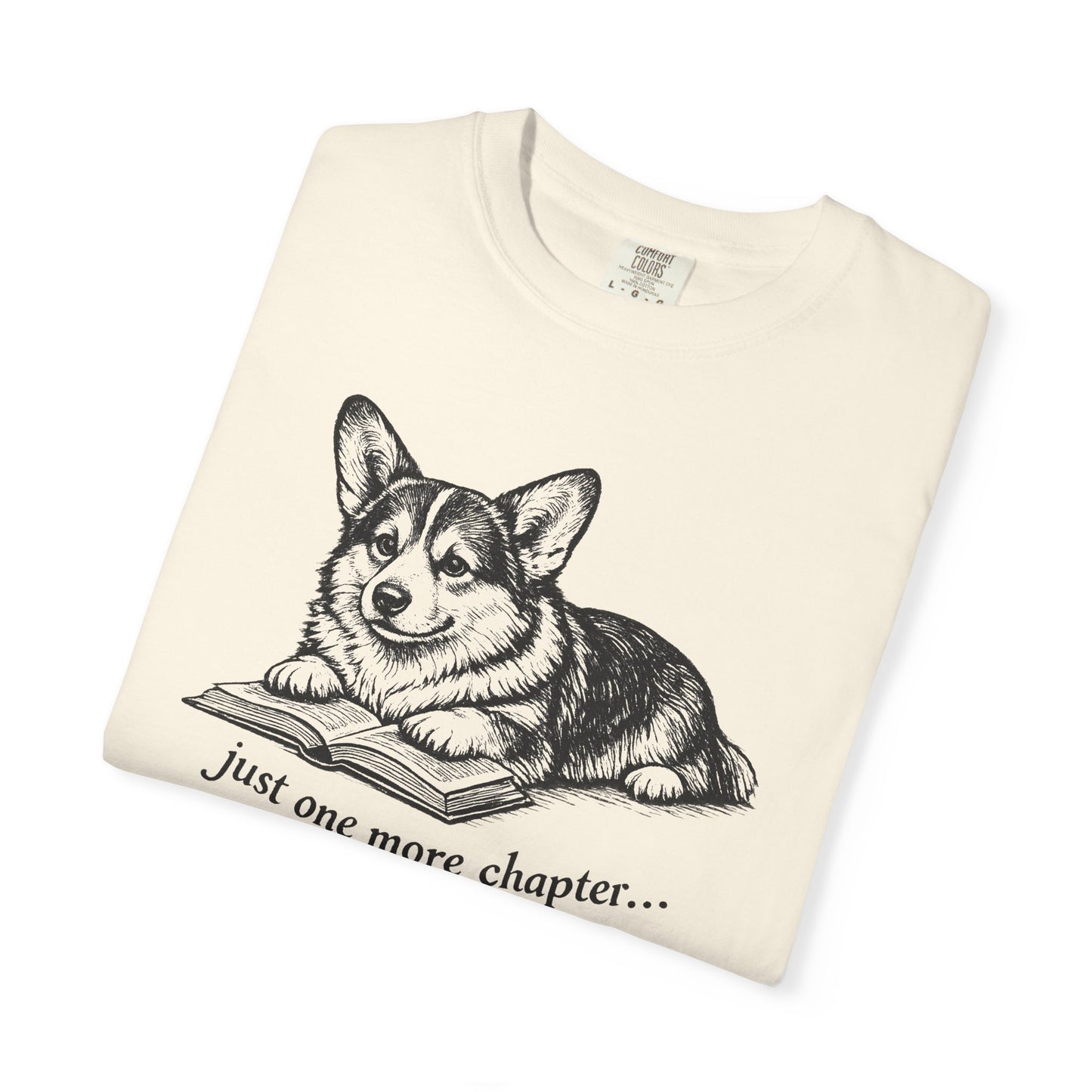 Just One More Chapter – Corgi Book Lover T-Shirt