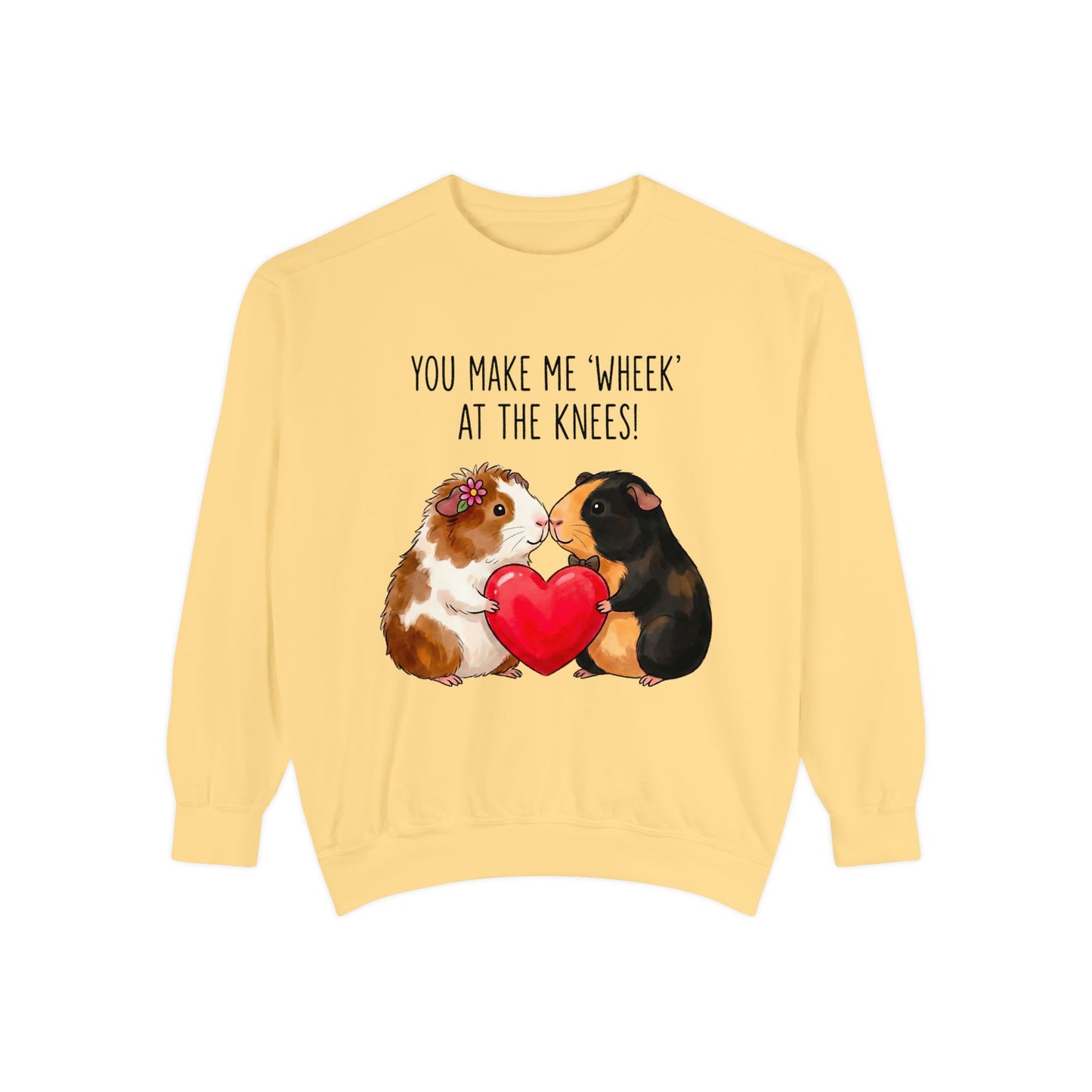 Guinea Pig Heart Sweatshirt - "You Make Me Wheek at the Knees"