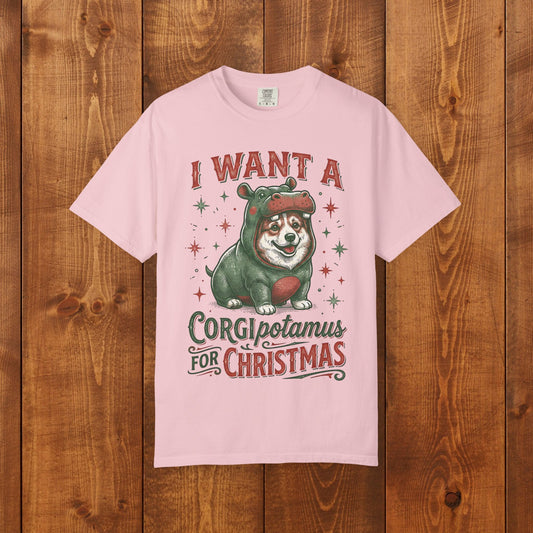 Funny Corgi Christmas T-shirt