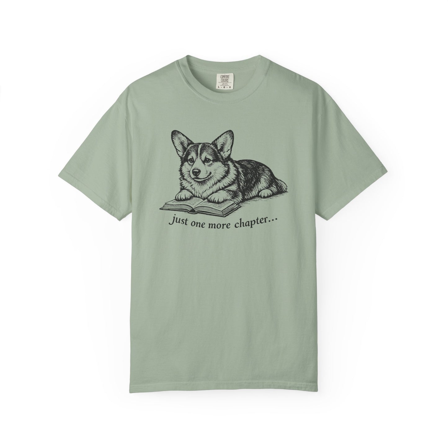 Just One More Chapter – Corgi Book Lover T-Shirt