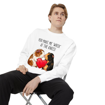 Guinea Pig Heart Sweatshirt - "You Make Me Wheek at the Knees"