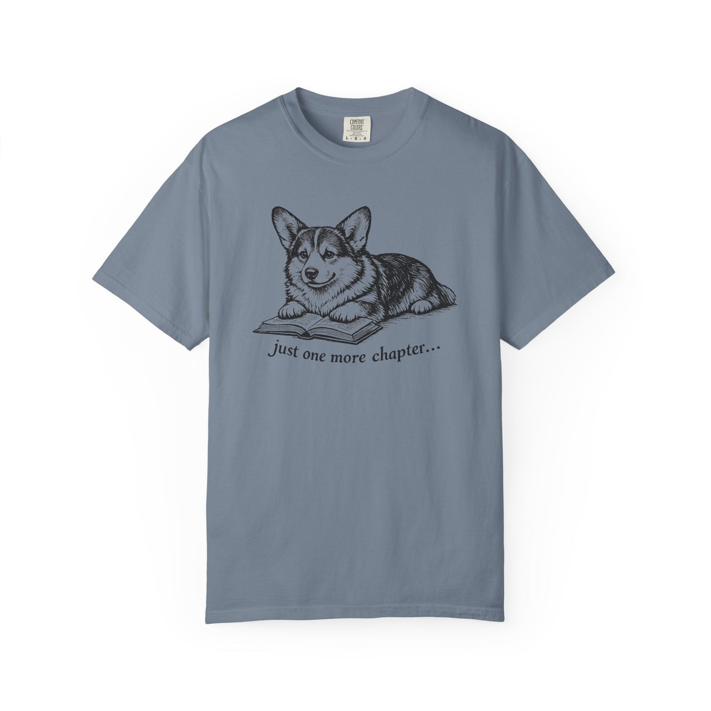 Just One More Chapter – Corgi Book Lover T-Shirt
