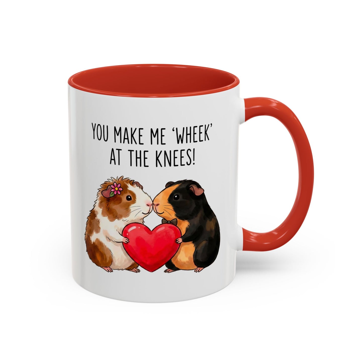 Guinea Pig Love Coffee Mug — "You Make Me 'Wheek' at the Knees"