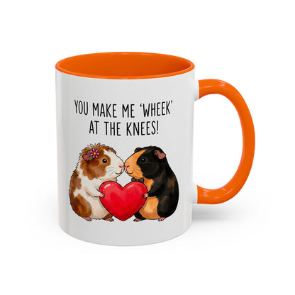 Guinea Pig Love Coffee Mug — "You Make Me 'Wheek' at the Knees"