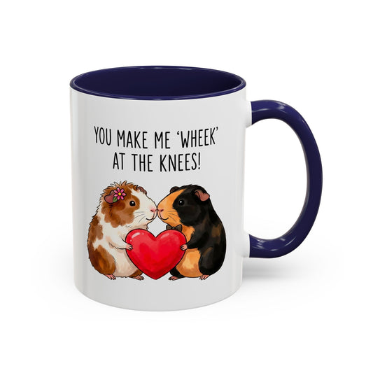 Guinea Pig Love Coffee Mug — "You Make Me 'Wheek' at the Knees"
