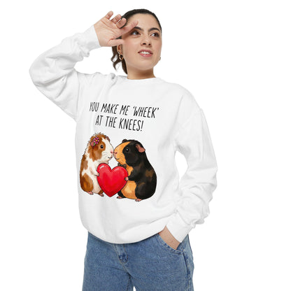 Guinea Pig Heart Sweatshirt - "You Make Me Wheek at the Knees"