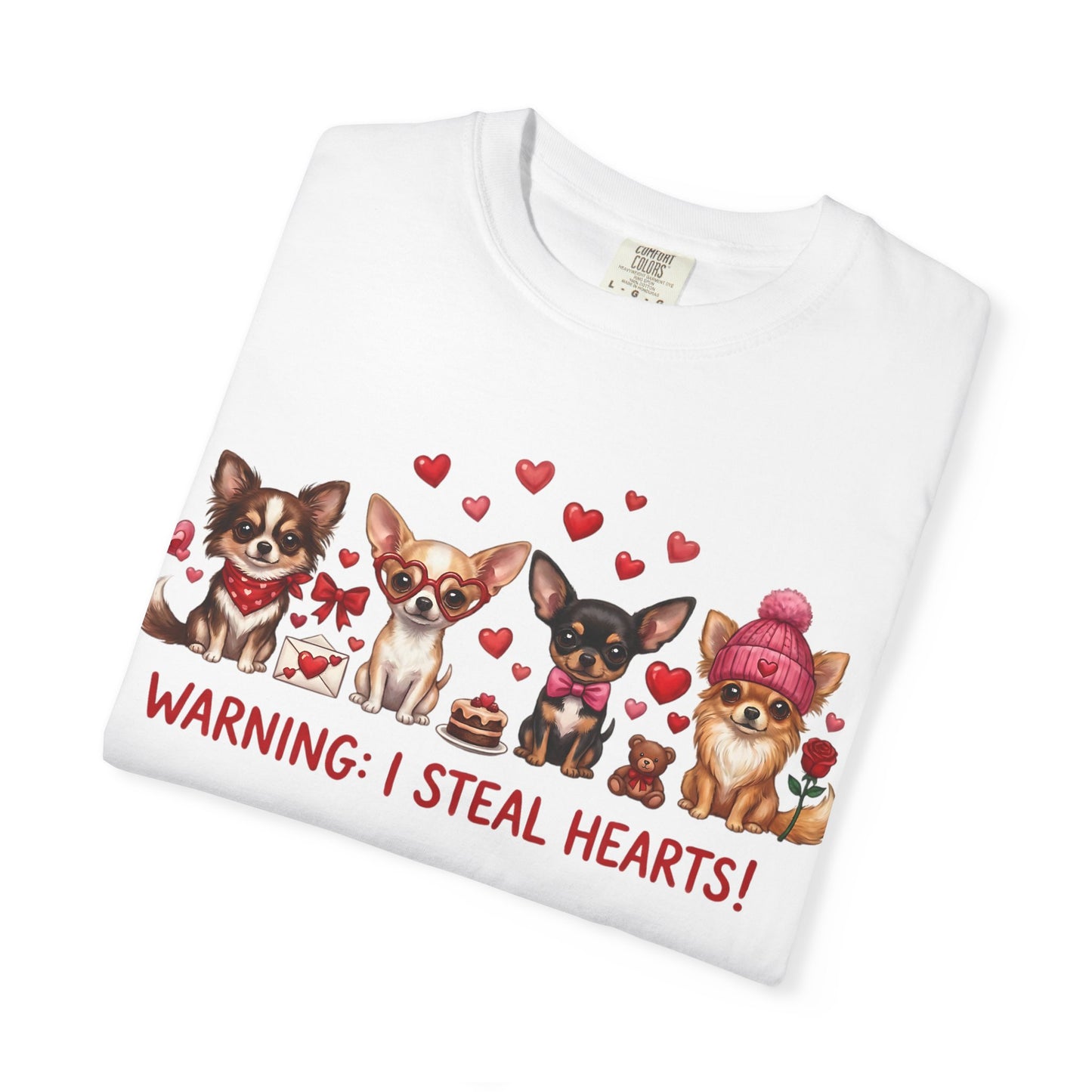 Chihuahua Pack 'Warning: I Steal Hearts!' T-Shirt
