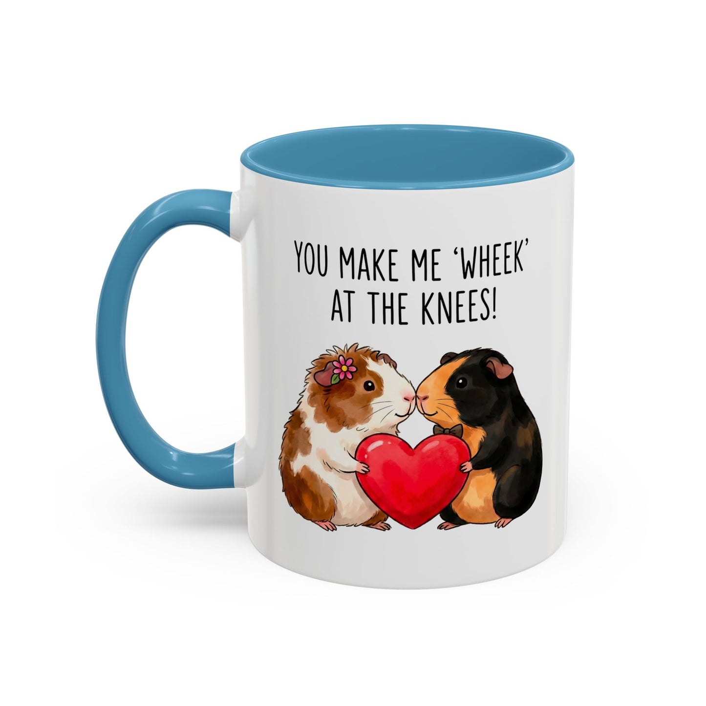Guinea Pig Love Coffee Mug — "You Make Me 'Wheek' at the Knees"