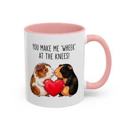 Guinea Pig Love Coffee Mug — "You Make Me 'Wheek' at the Knees"