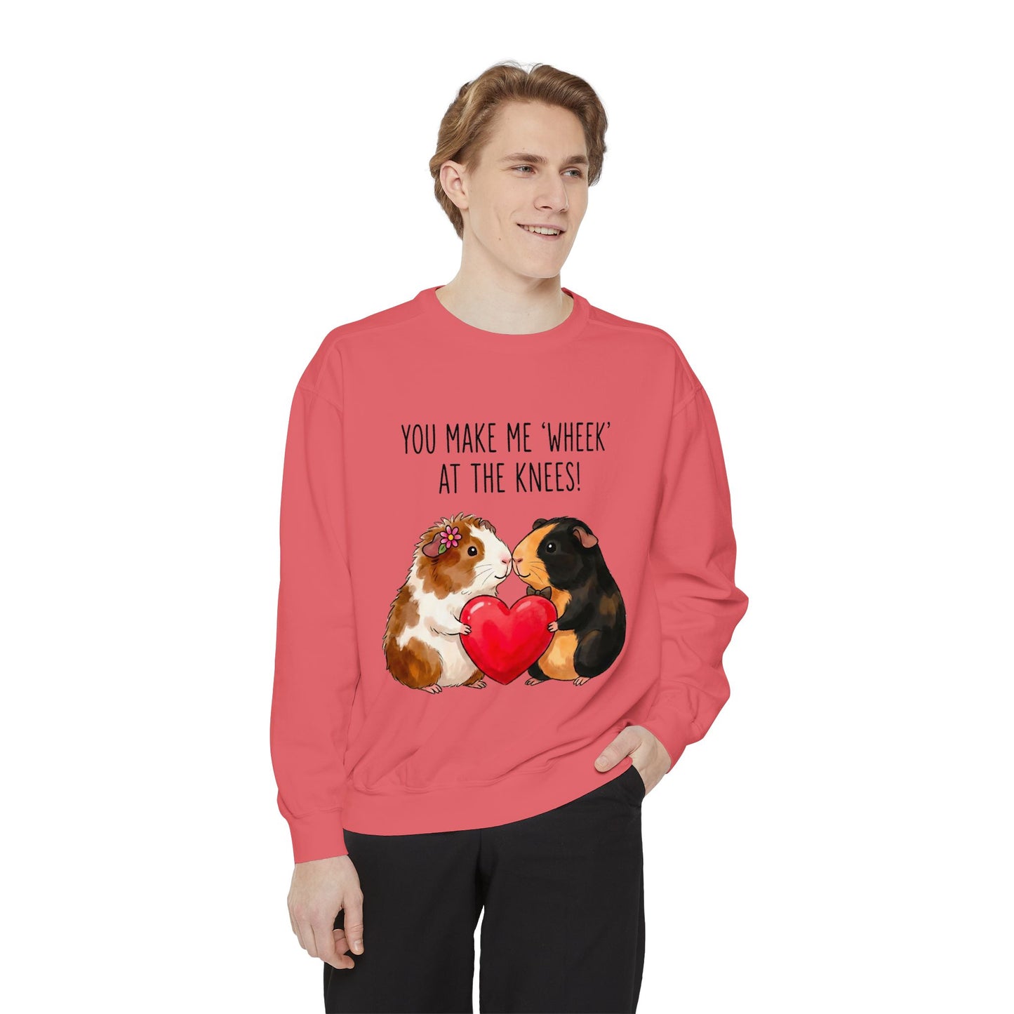 Guinea Pig Heart Sweatshirt - "You Make Me Wheek at the Knees"