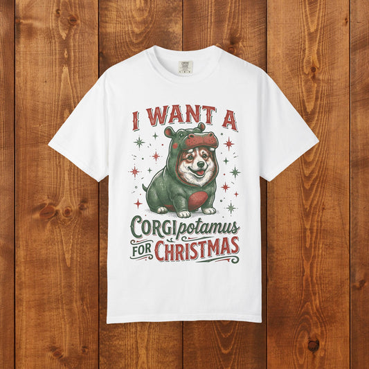 Funny Corgi Christmas T-shirt
