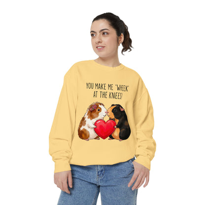 Guinea Pig Heart Sweatshirt - "You Make Me Wheek at the Knees"