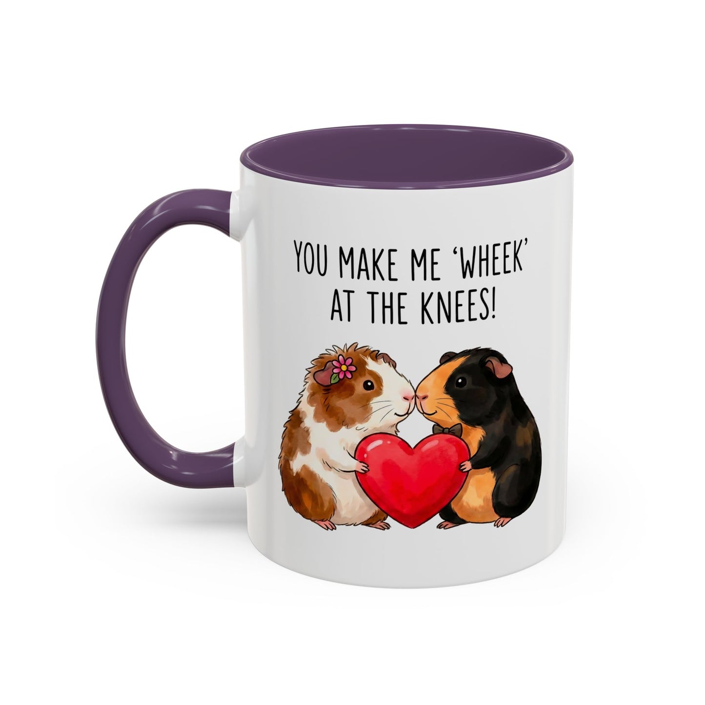 Guinea Pig Love Coffee Mug — "You Make Me 'Wheek' at the Knees"