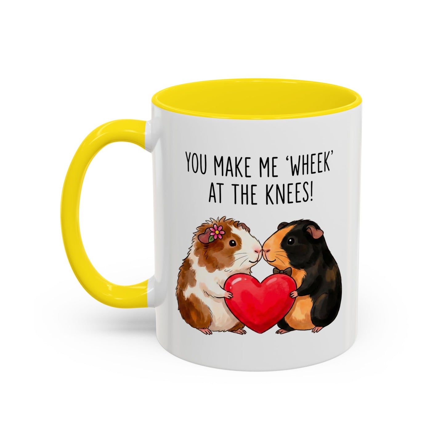 Guinea Pig Love Coffee Mug — "You Make Me 'Wheek' at the Knees"