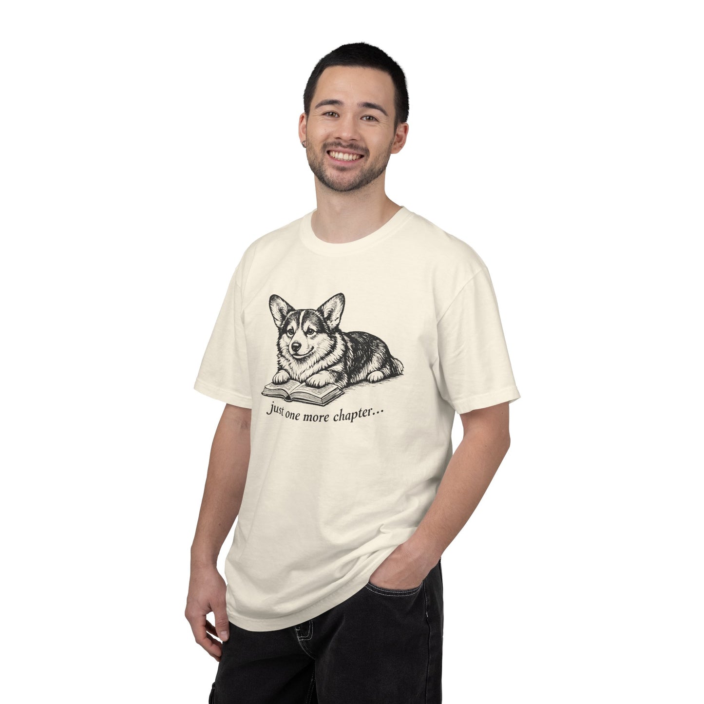Just One More Chapter – Corgi Book Lover T-Shirt