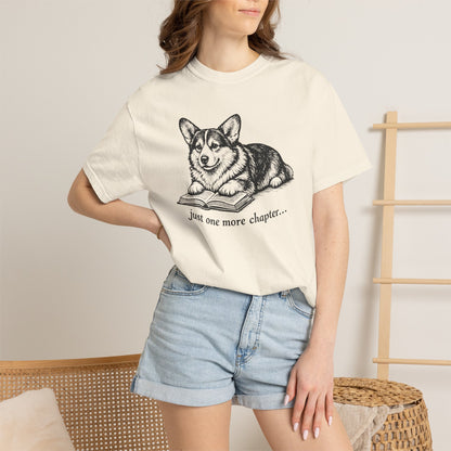 Just One More Chapter – Corgi Book Lover T-Shirt