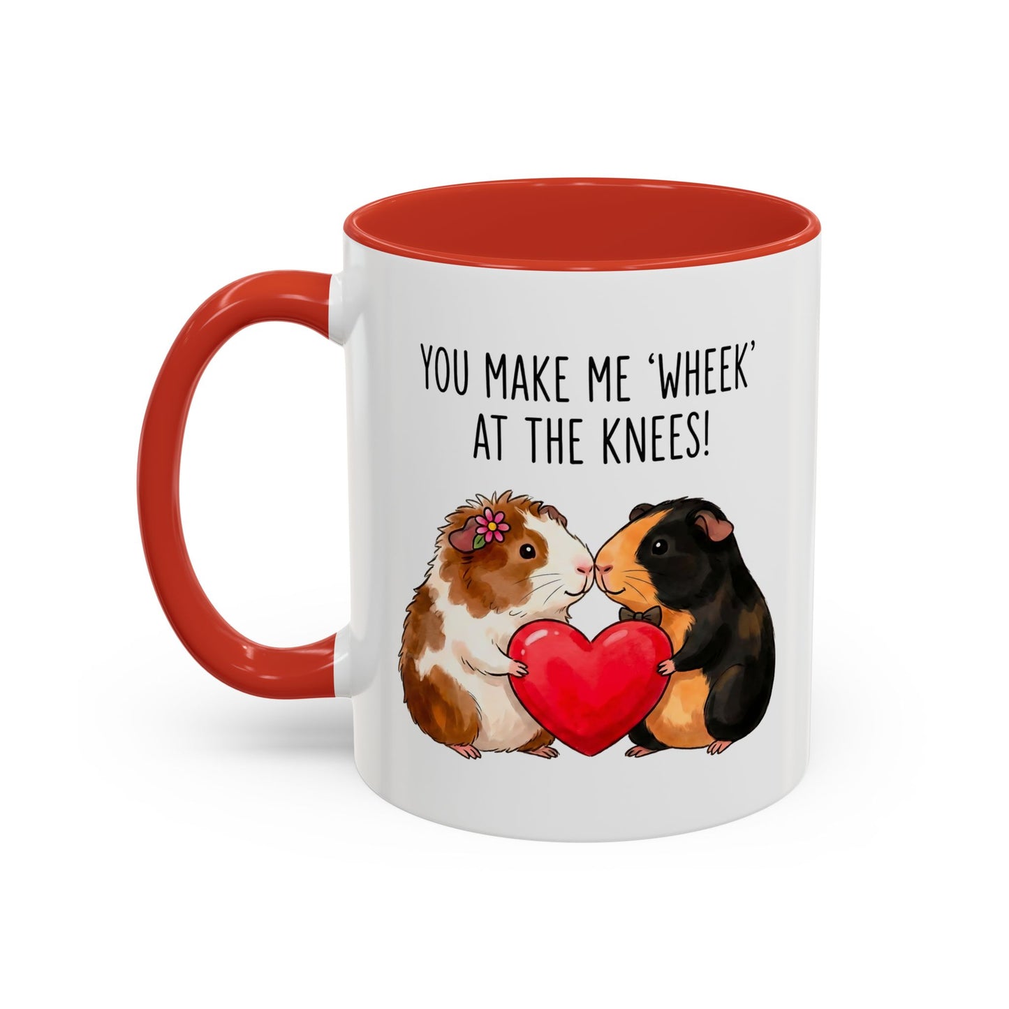 Guinea Pig Love Coffee Mug — "You Make Me 'Wheek' at the Knees"