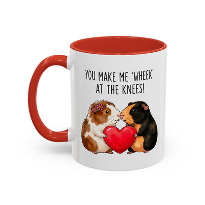 Guinea Pig Love Coffee Mug — "You Make Me 'Wheek' at the Knees"