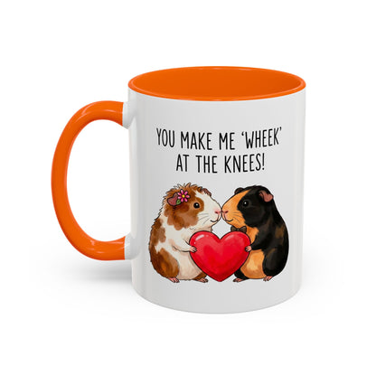 Guinea Pig Love Coffee Mug — "You Make Me 'Wheek' at the Knees"