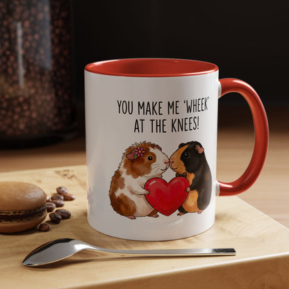 Guinea Pig Love Coffee Mug — "You Make Me 'Wheek' at the Knees"