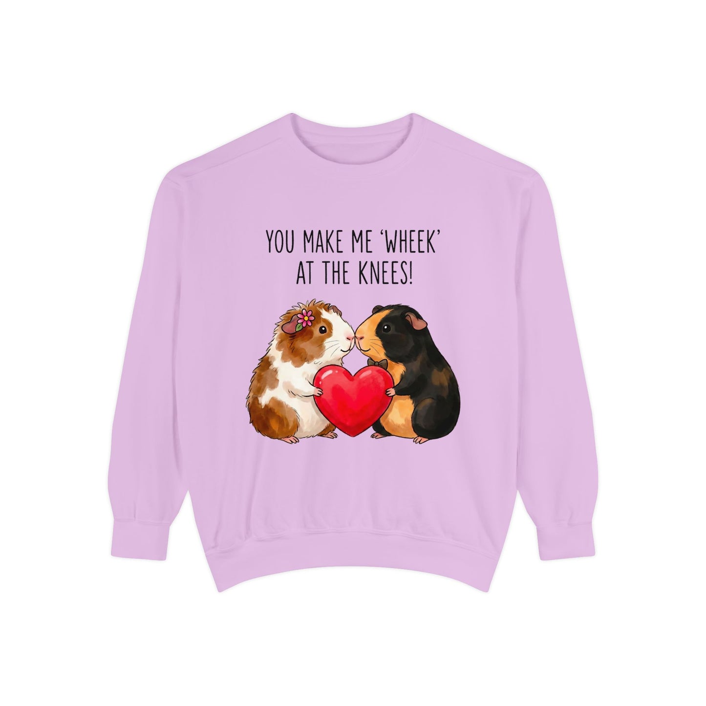 Guinea Pig Heart Sweatshirt - "You Make Me Wheek at the Knees"