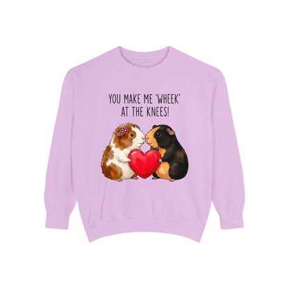 Guinea Pig Heart Sweatshirt - "You Make Me Wheek at the Knees"