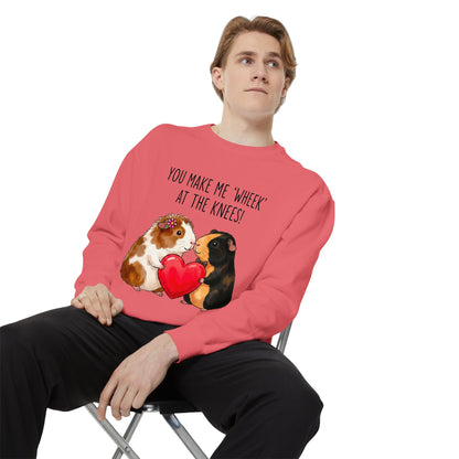 Guinea Pig Heart Sweatshirt - "You Make Me Wheek at the Knees"