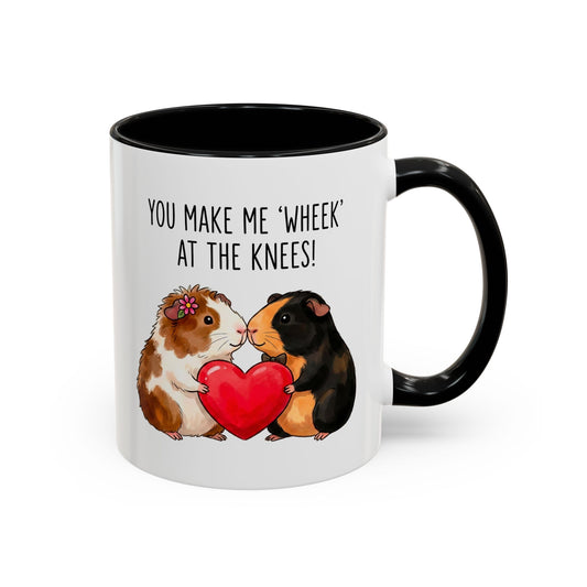 Guinea Pig Love Coffee Mug — "You Make Me 'Wheek' at the Knees"