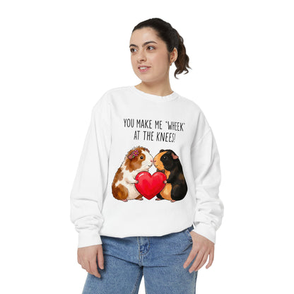Guinea Pig Heart Sweatshirt - "You Make Me Wheek at the Knees"